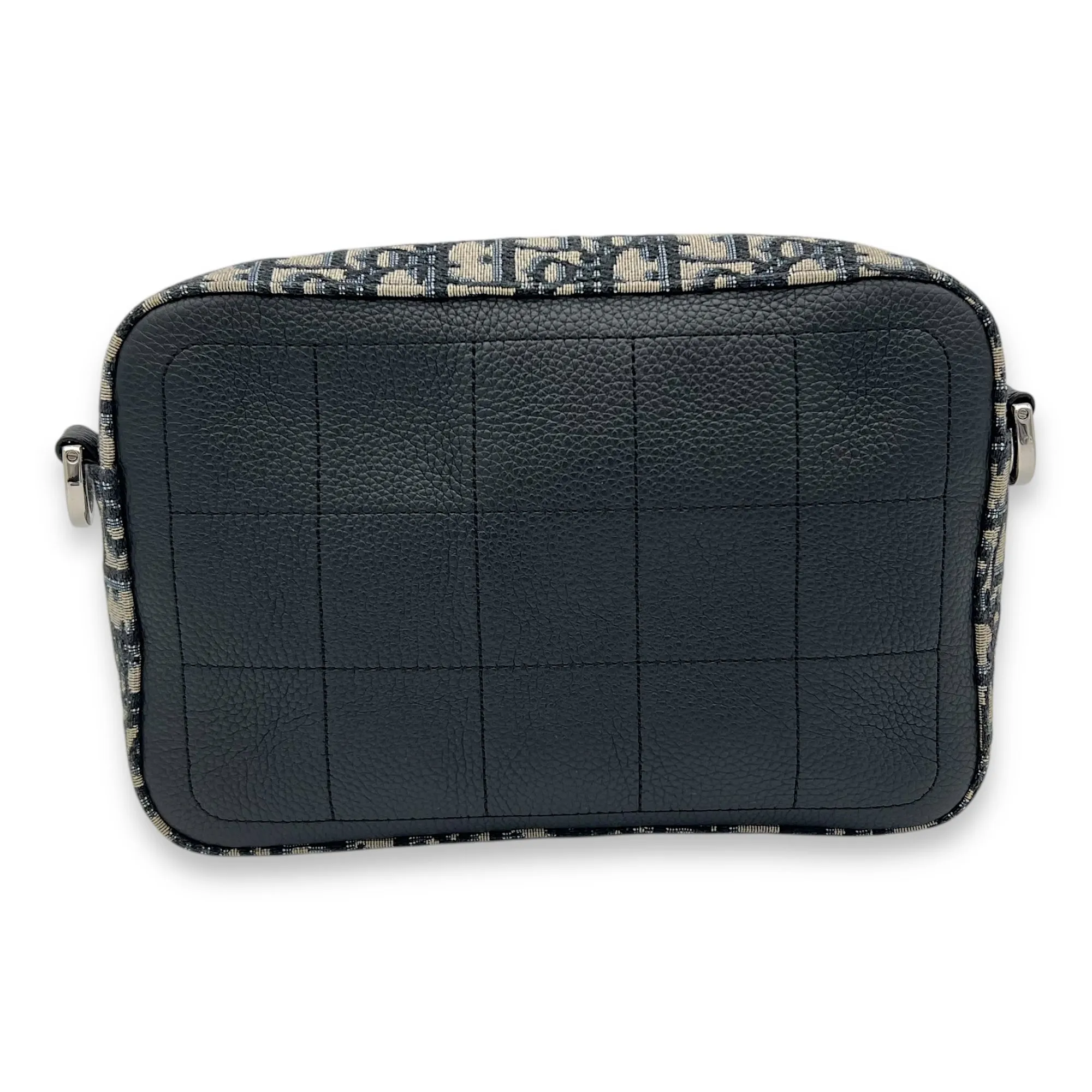 Safari Messenger Blue in Jacquard, Silver hardware