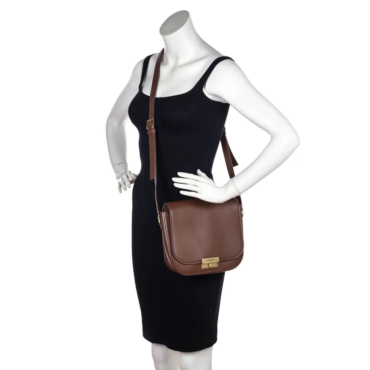 Saint Laurent Brown Smooth Calfskin Betty Satchel