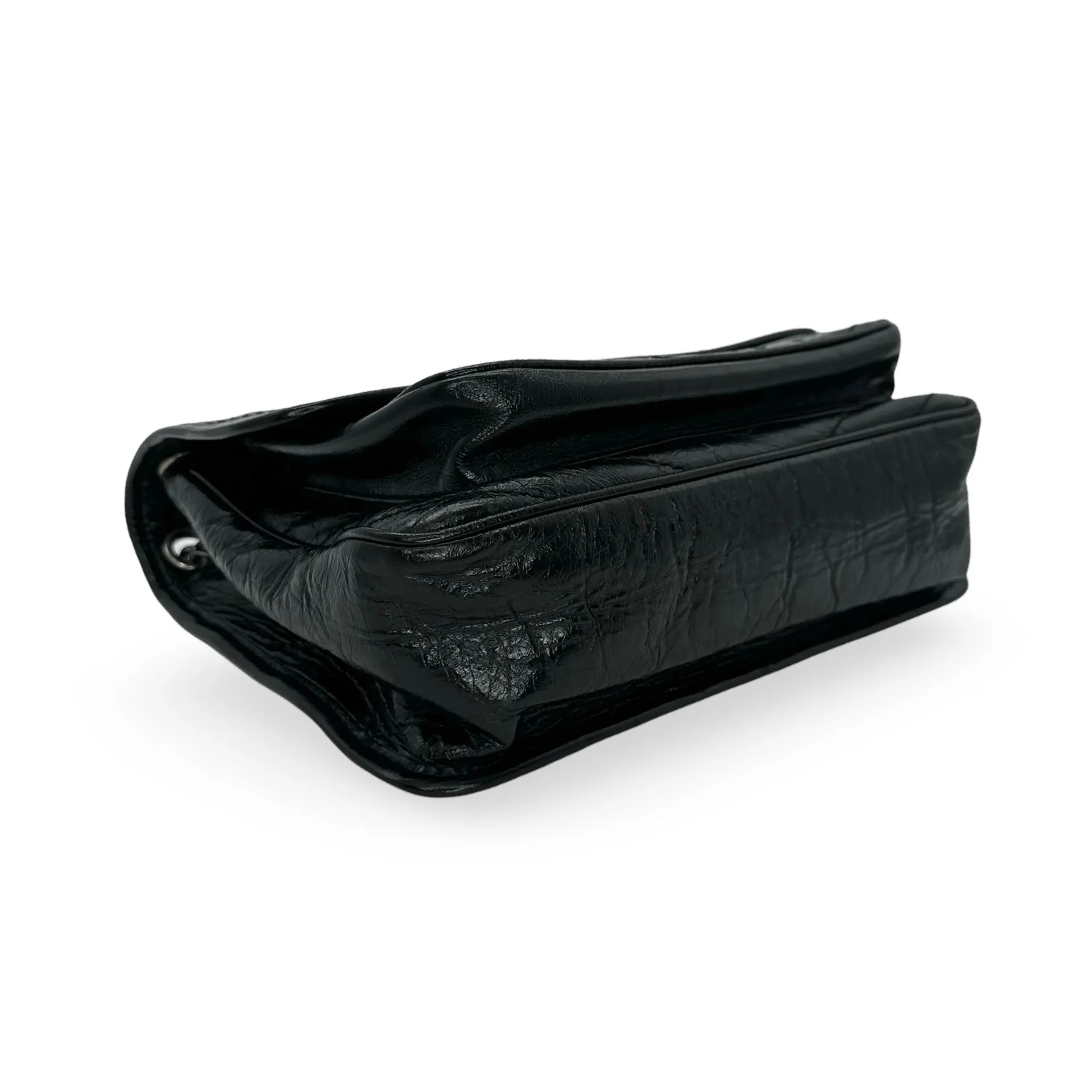 SAINT LAURENT: Crinkle Leather Medium Niki