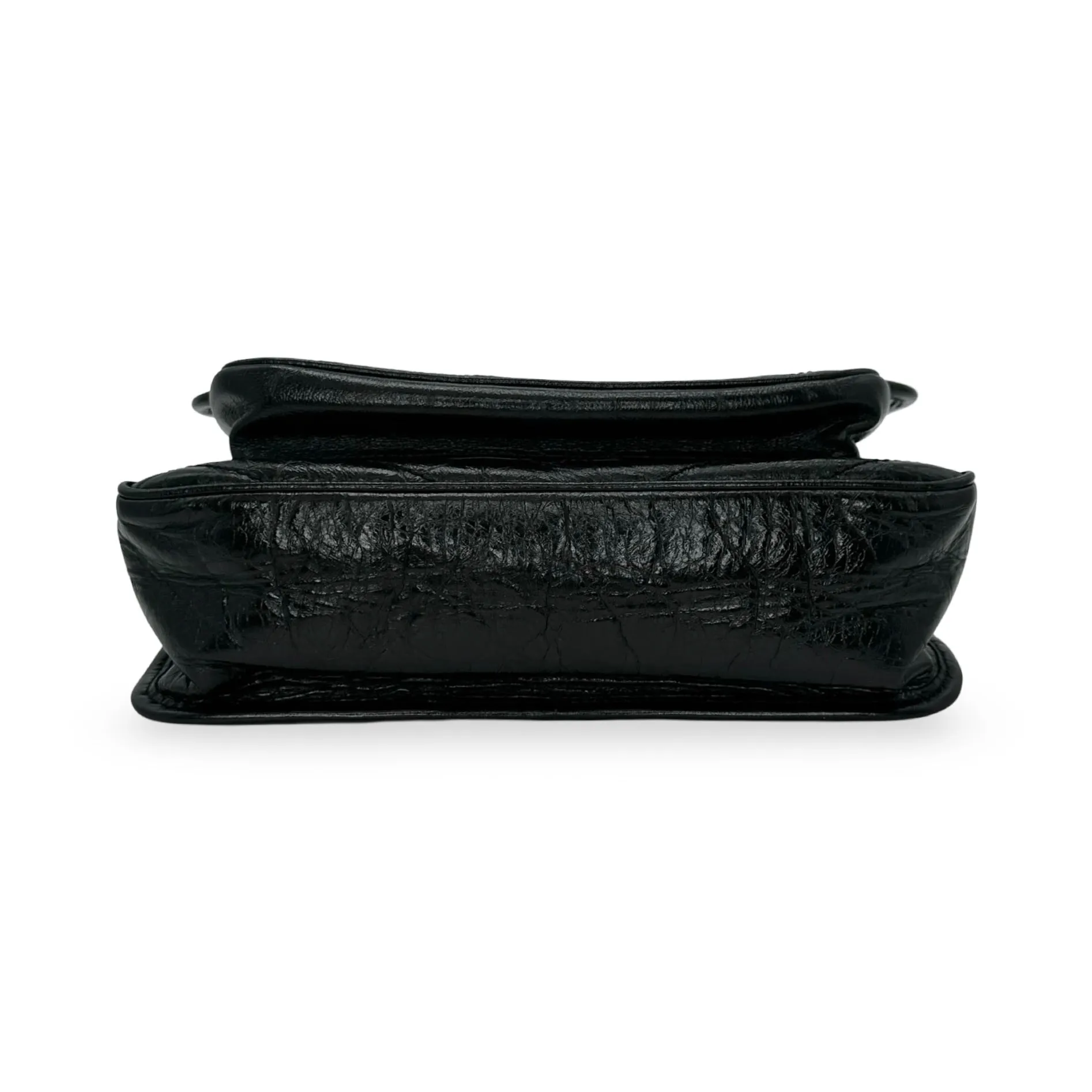 SAINT LAURENT: Crinkle Leather Medium Niki