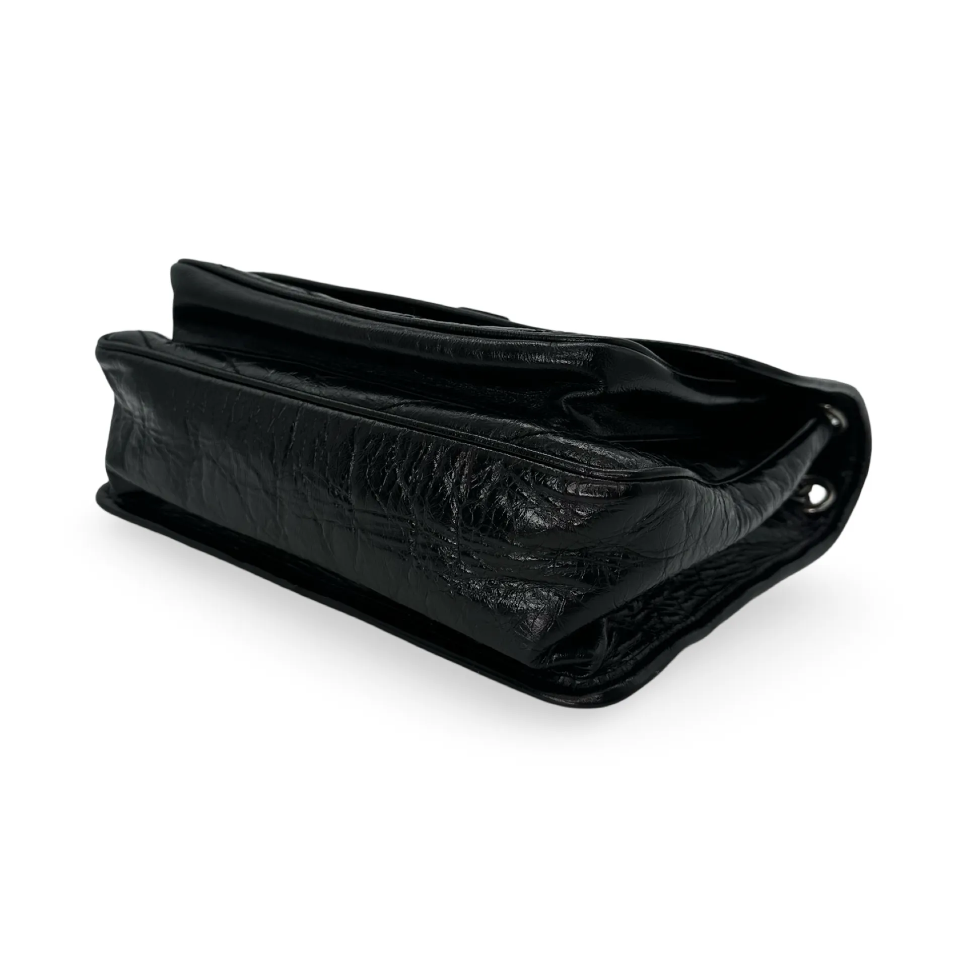 SAINT LAURENT: Crinkle Leather Medium Niki