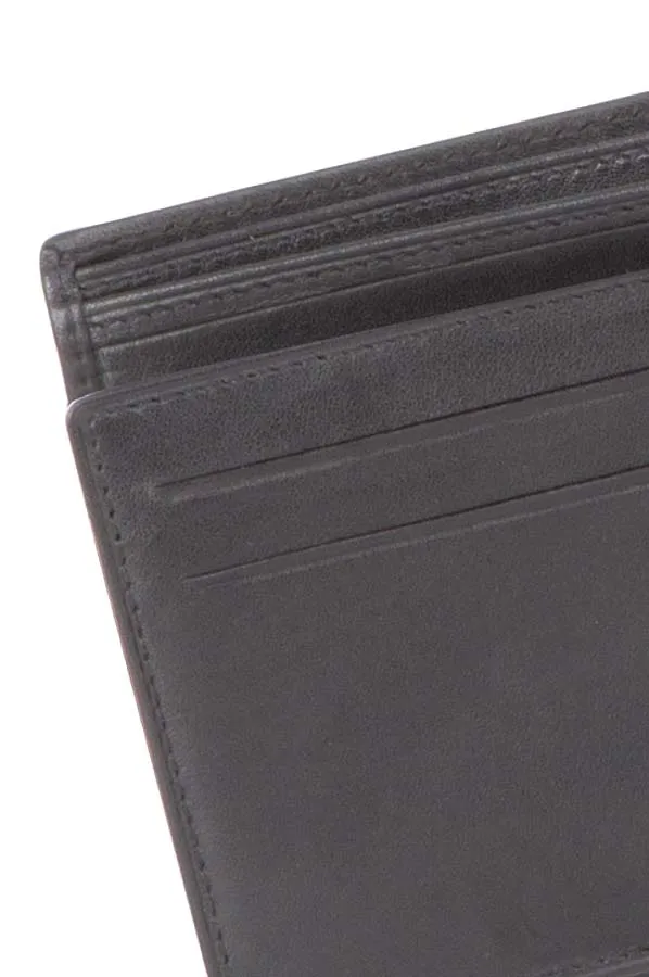 SAMSONITE LEATHER WALLETS WALLET WITH COIN PURSE BLACK