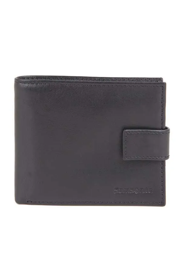 SAMSONITE LEATHER WALLETS WALLET WITH COIN PURSE BLACK