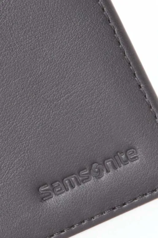 SAMSONITE LEATHER WALLETS WALLET WITH COIN PURSE BLACK