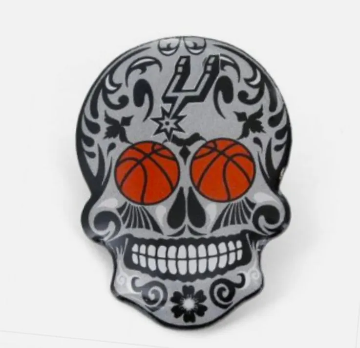 San Antonio Spurs Sugar Skull Lapel Pin