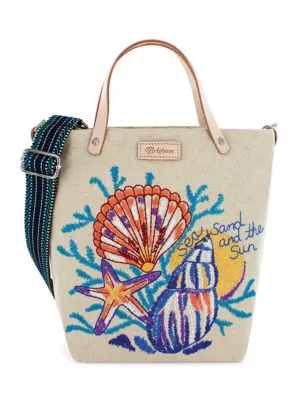 Sea Sand Sun Embroidered Medium Messenger Bag