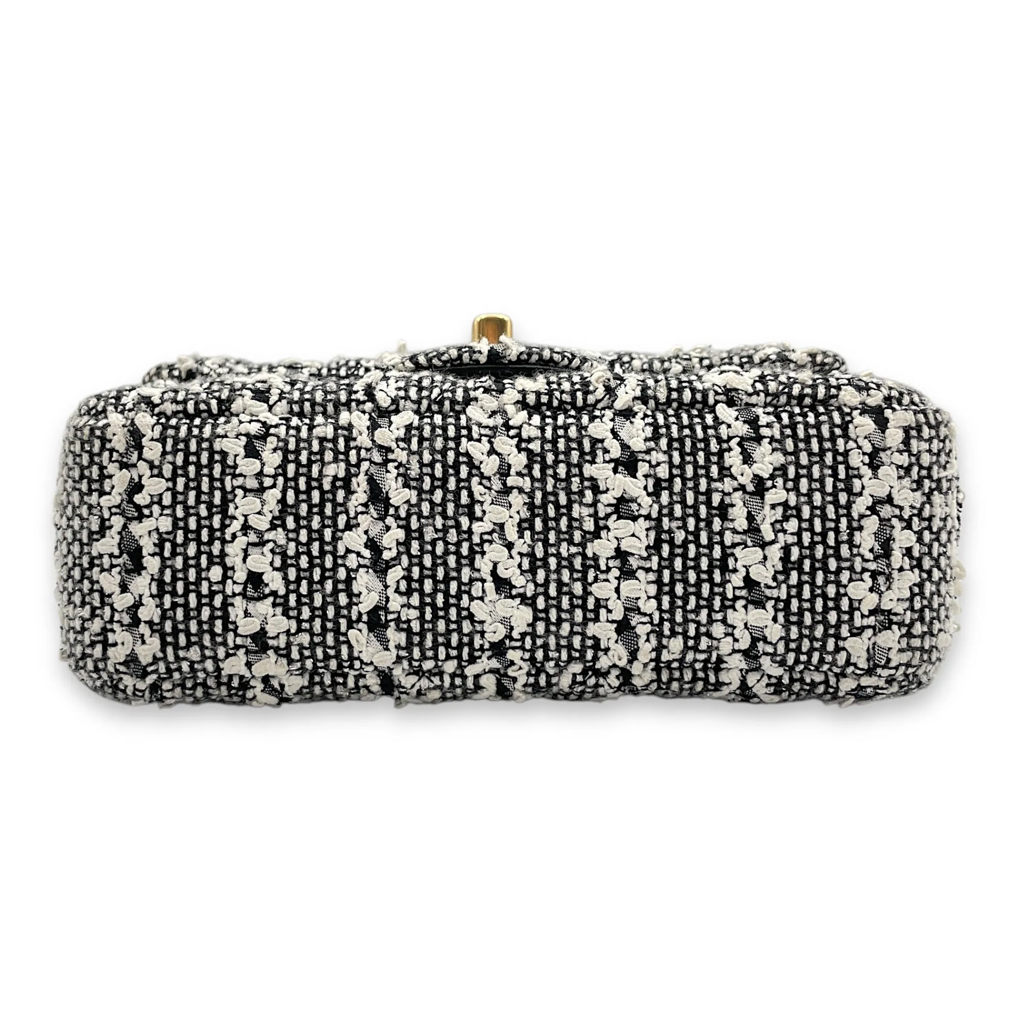Seasonal Mini Flap with Pearl Chain Handle 17x12x5cm Multi-colour Crossbody Bag in Tweed, lambskin, Gold hardware