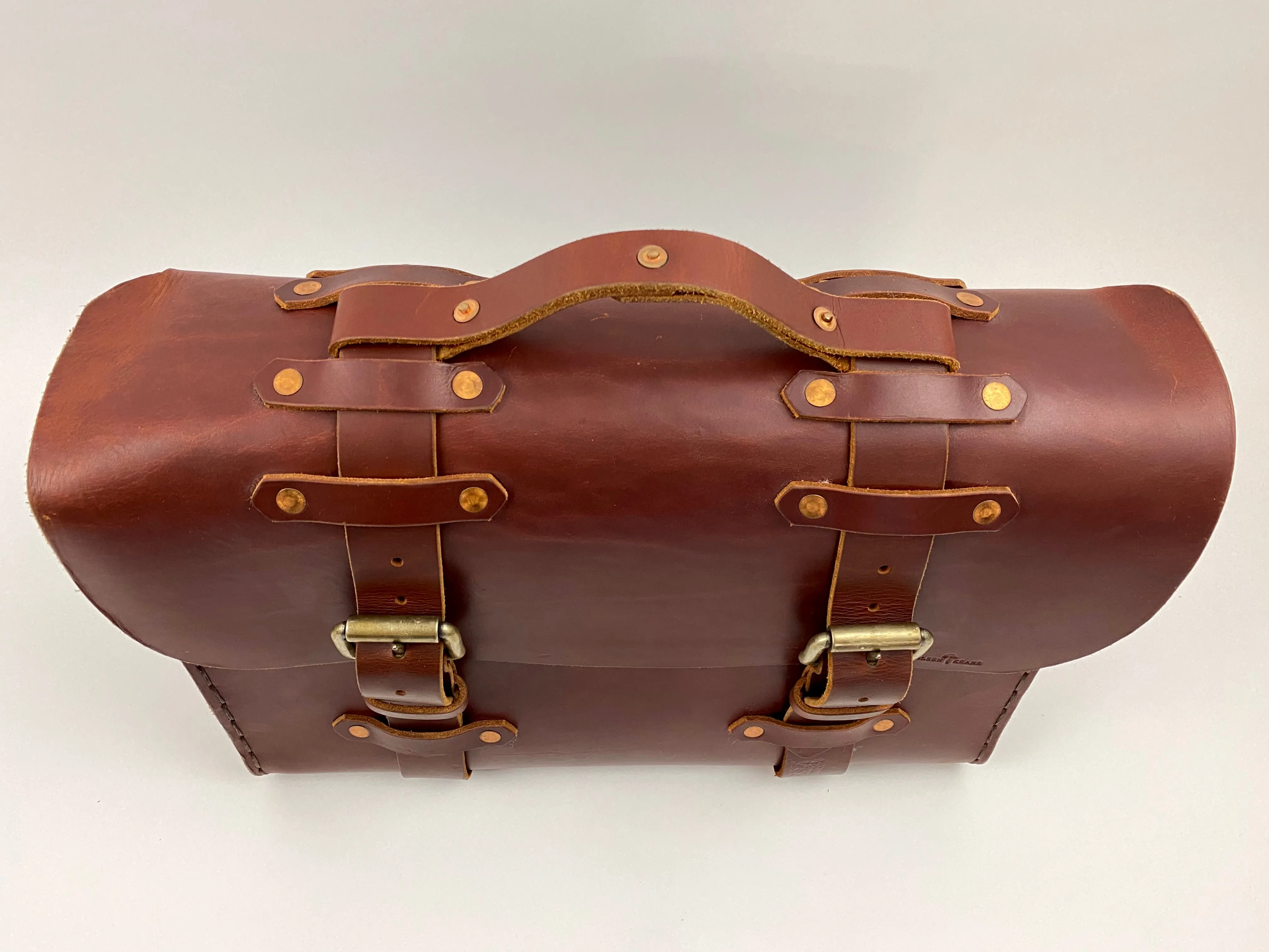 Seasoned No. 4311 - Large Scotch Grunge Leather Satchel with Rear Insert