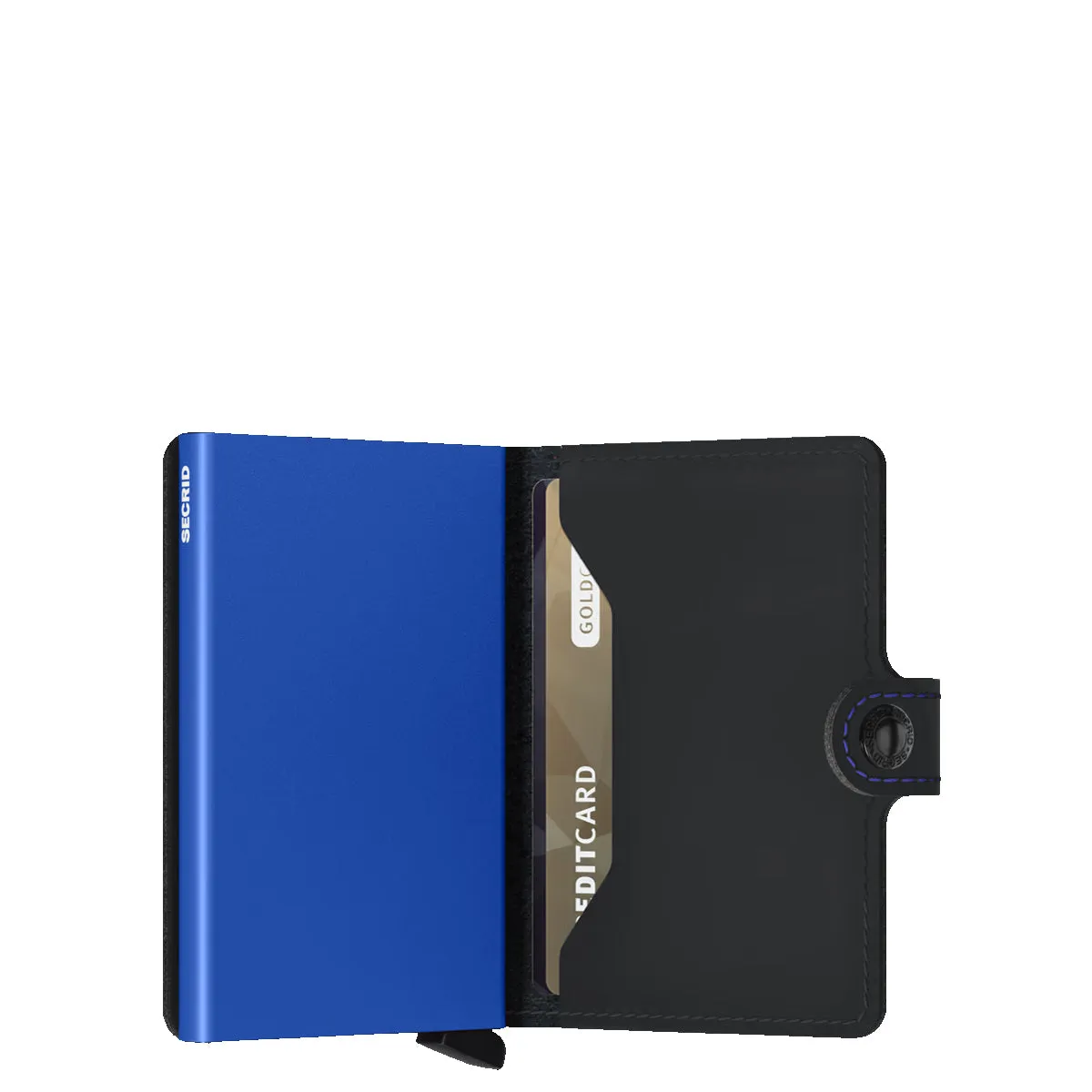 Secrid - Miniwallet Matte RFID Black & Blue - MM-BLACK & BLUE - BLACK/&/BLUE