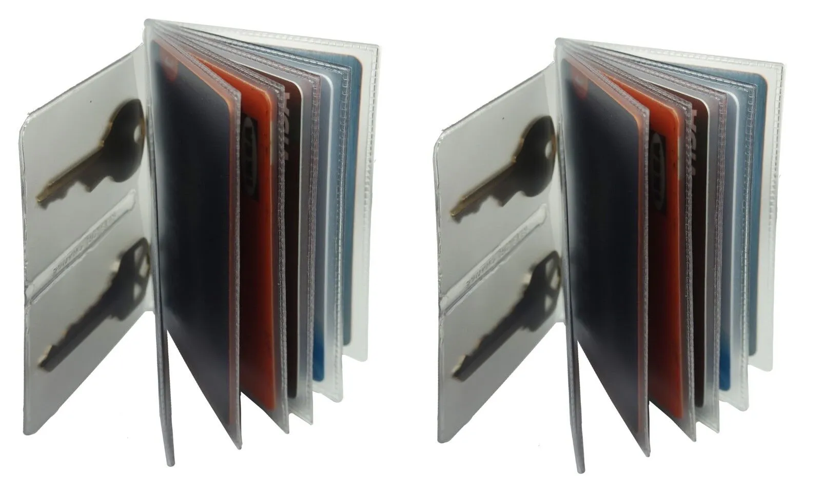 Set of 2 Heavy Duty Vinyl 6 Pages Insert with Key Pages for Bifold or Trifolds Wallet Made in USA