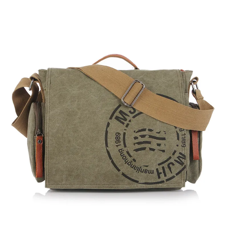 Sheldon Canvas Messenger Laptop Bag 14"