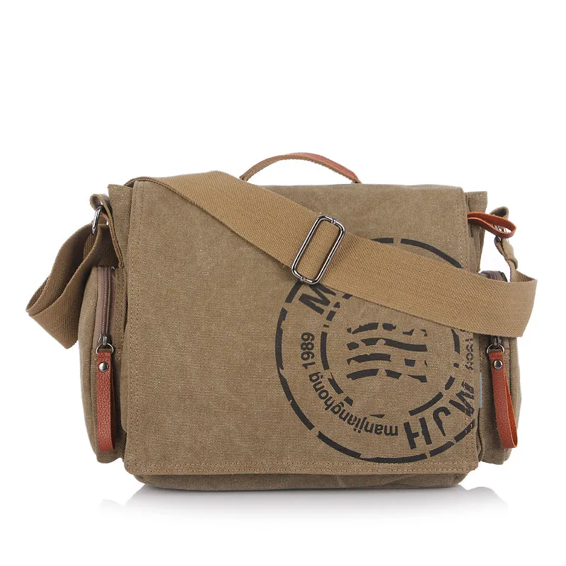 Sheldon Canvas Messenger Laptop Bag 14"