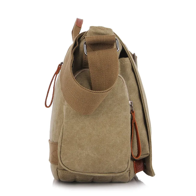 Sheldon Canvas Messenger Laptop Bag 14"