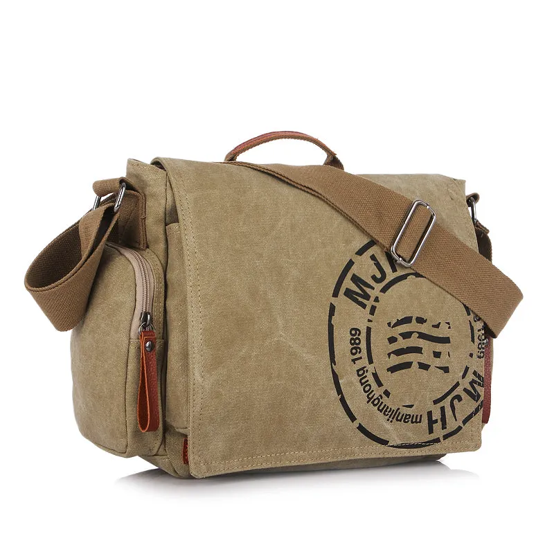 Sheldon Canvas Messenger Laptop Bag 14"