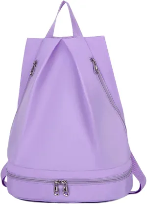 Shoulder Backpack Dry And Wet Separation Fitness Bag Female Storage Bag Yoga Bags Short Distance (Purple, One Size)