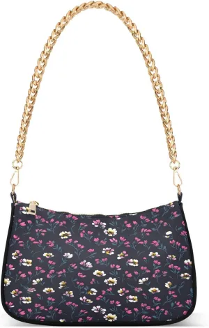 Shoulder Bags for Women Small Flowers Tote HandBag Shoulder Bags purse with Chain Zipper Closure