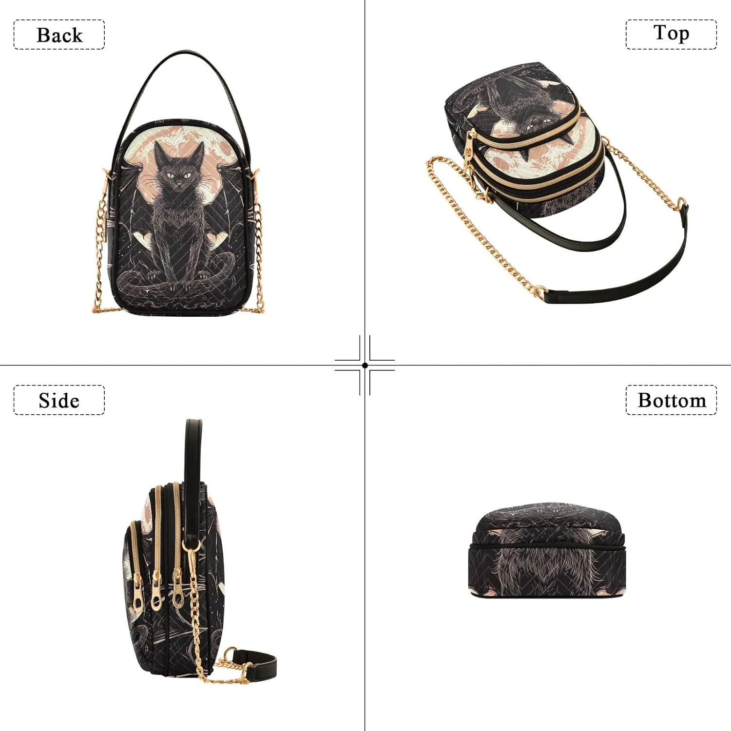 Skull Graphic Design Shoulder Bags Quilted Handbag