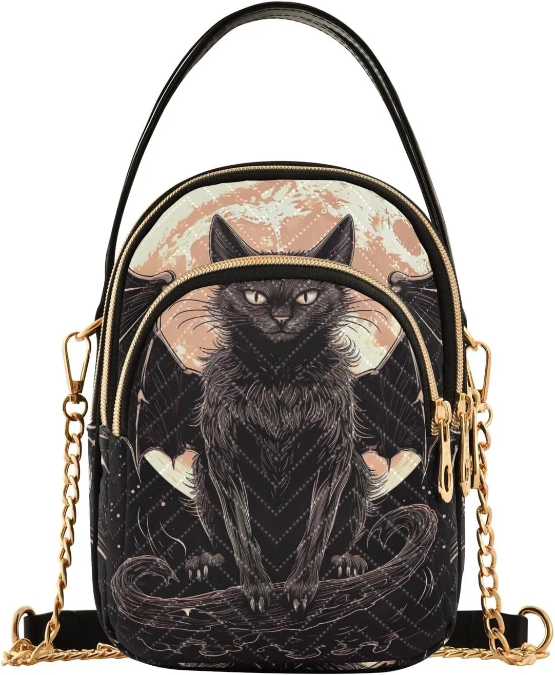 Skull Graphic Design Shoulder Bags Quilted Handbag