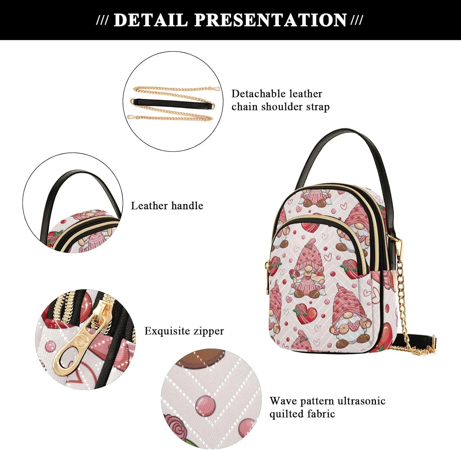 Skull Graphic Design Shoulder Bags Quilted Handbag