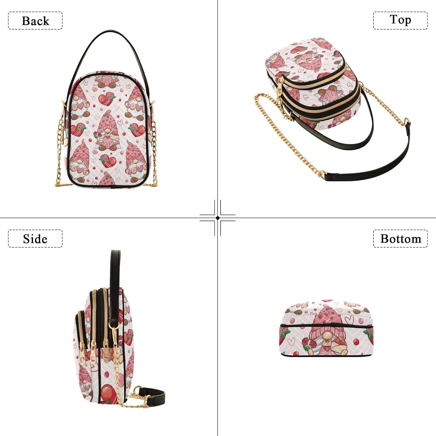 Skull Graphic Design Shoulder Bags Quilted Handbag