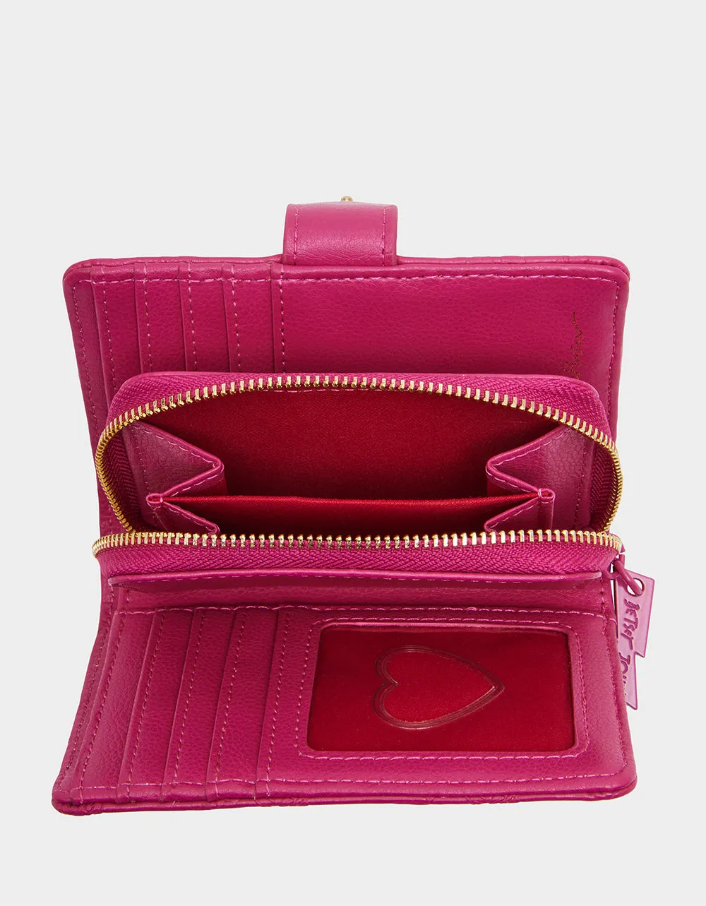 SKULLS & ROSES WALLET HOT PINK