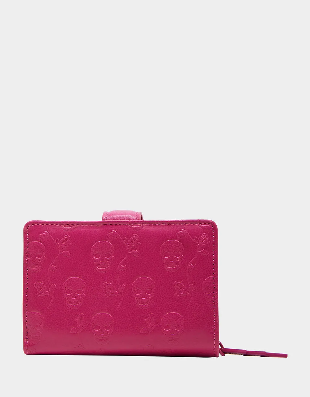 SKULLS & ROSES WALLET HOT PINK