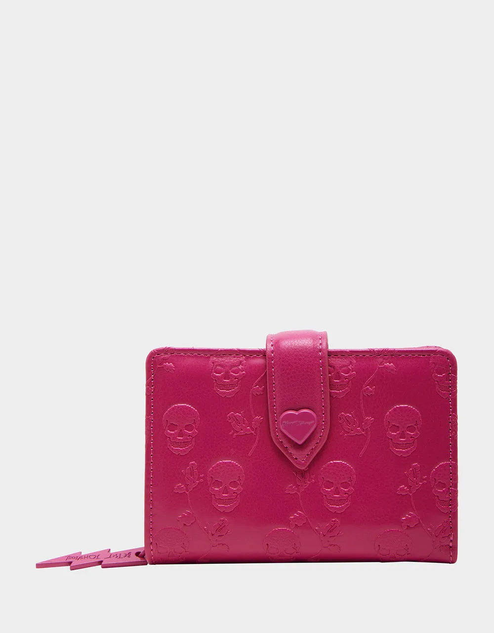 SKULLS & ROSES WALLET HOT PINK