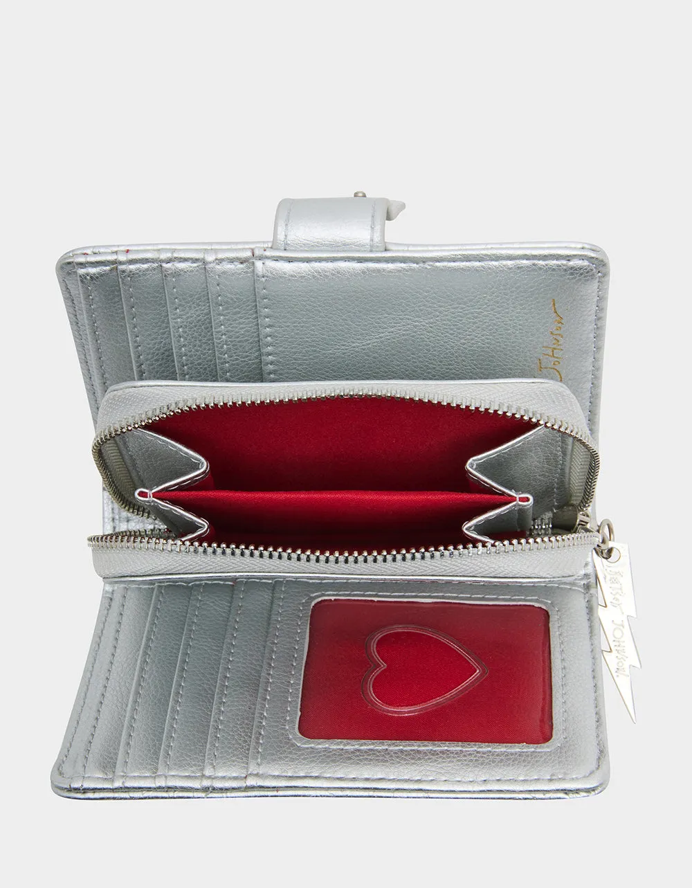 SKULLS & ROSES WALLET SILVER