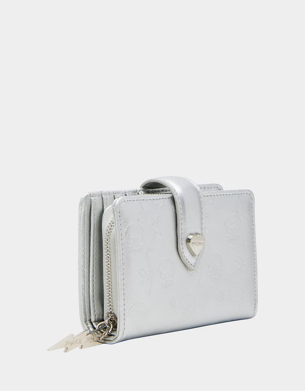 SKULLS & ROSES WALLET SILVER