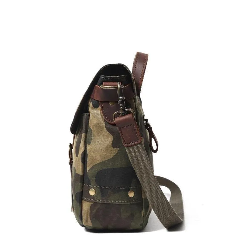 Small Canvas Military Messenger Bag Mens