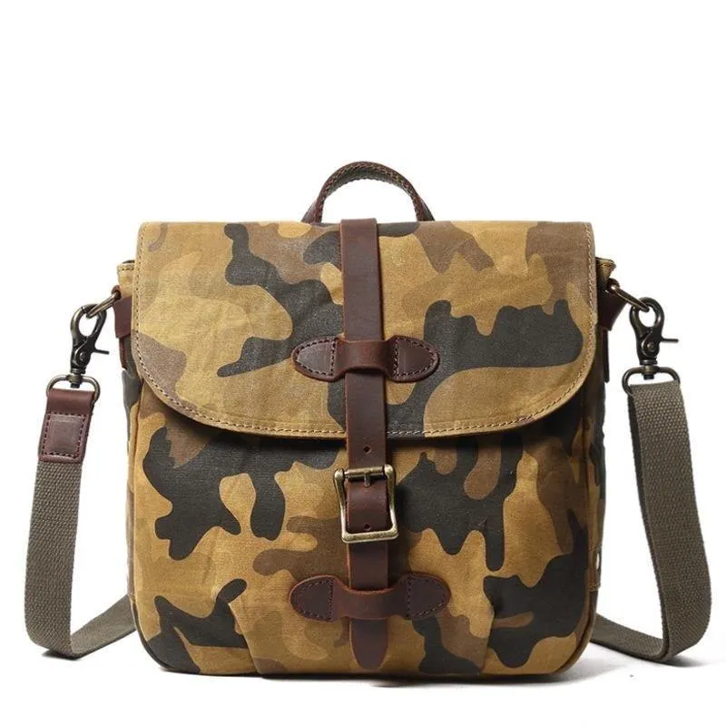 Small Canvas Military Messenger Bag Mens