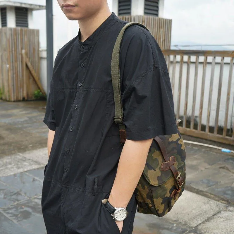 Small Canvas Military Messenger Bag Mens