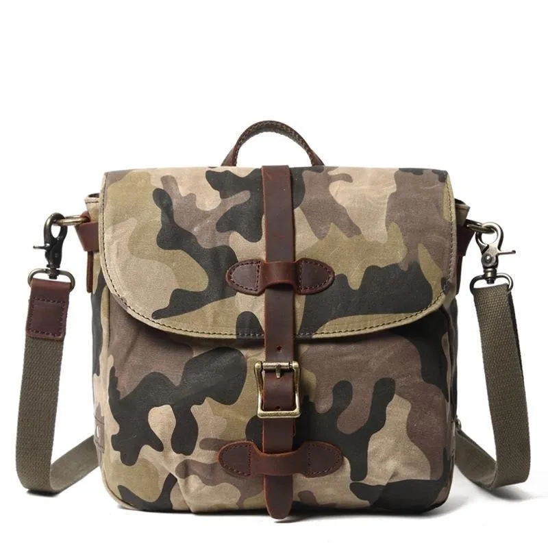 Small Canvas Military Messenger Bag Mens