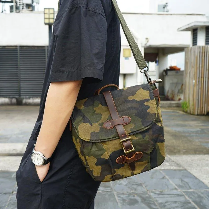 Small Canvas Military Messenger Bag Mens