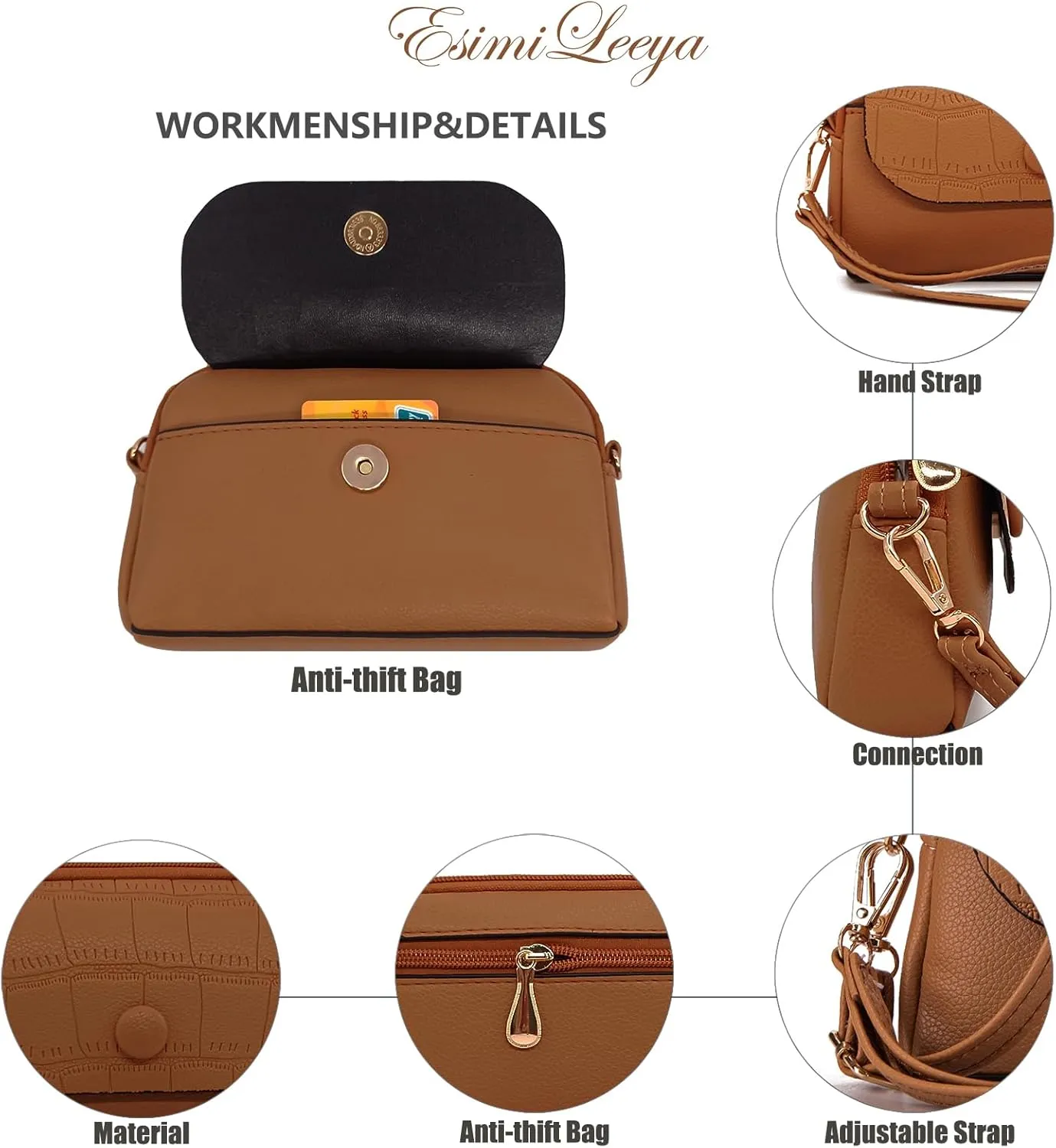 Small Cross Body Bag for Woman Crossbody Wallet Purse Mini handbags with Wristlet Strap