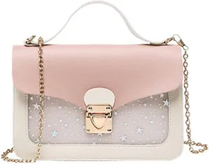 Small Crossbody Purse for Women Chain Shoulder Handbag Mini Cute Cross Body Bag with Detachable Chain Strap