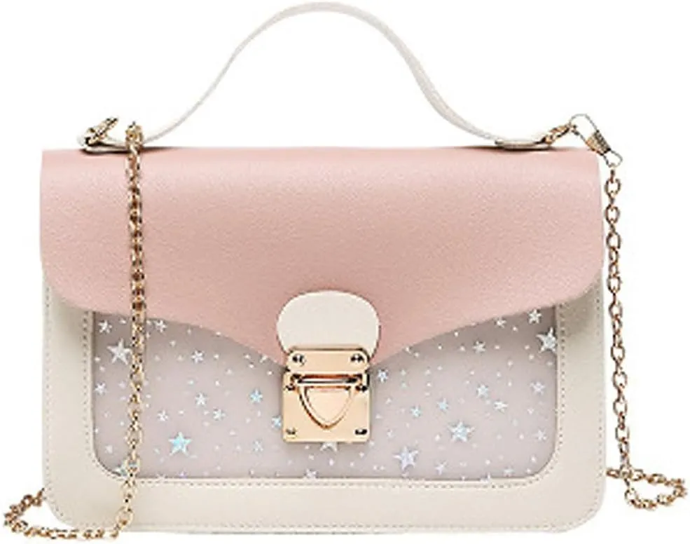 Small Crossbody Purse for Women Chain Shoulder Handbag Mini Cute Cross Body Bag with Detachable Chain Strap