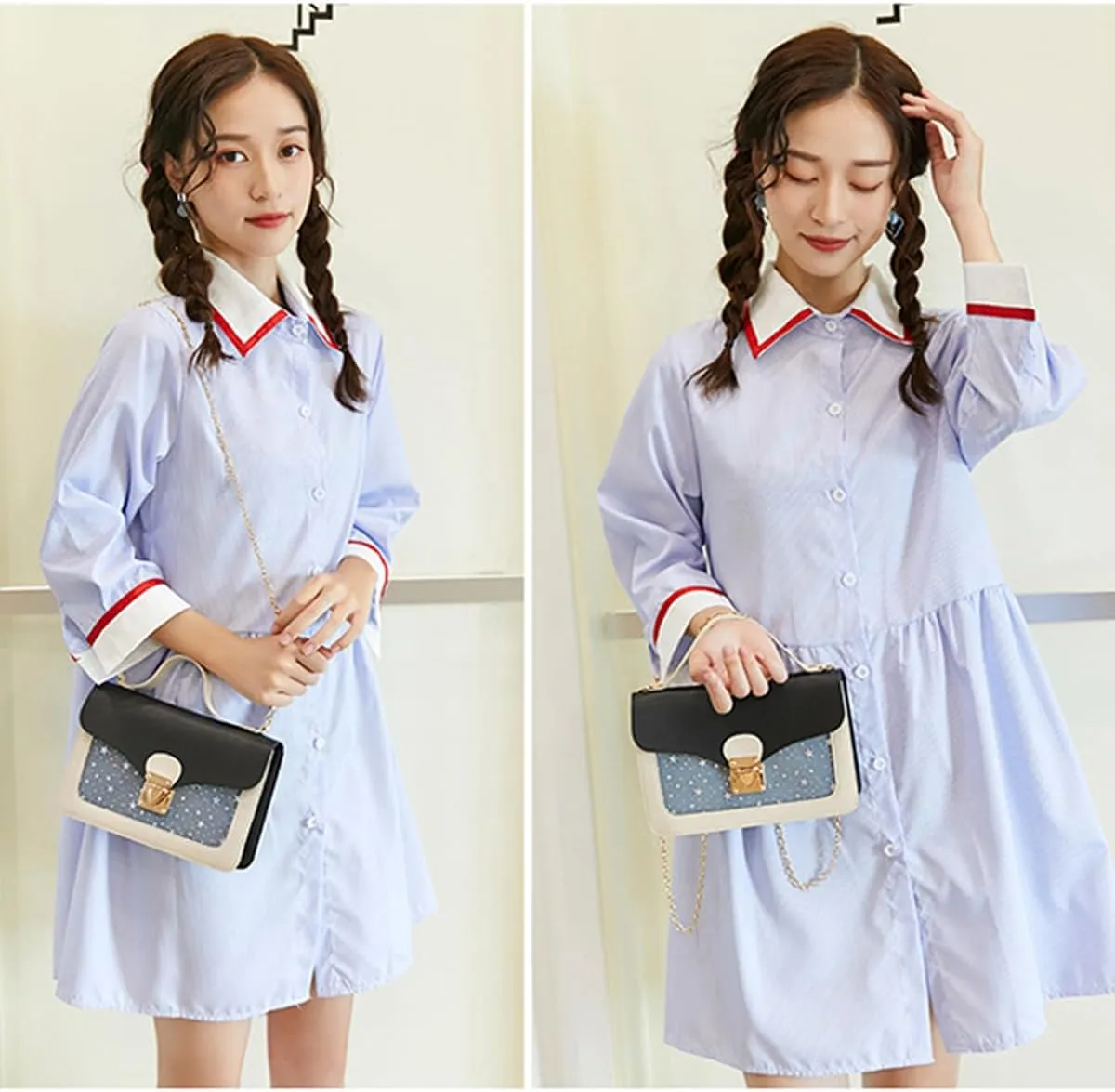 Small Crossbody Purse for Women Chain Shoulder Handbag Mini Cute Cross Body Bag with Detachable Chain Strap