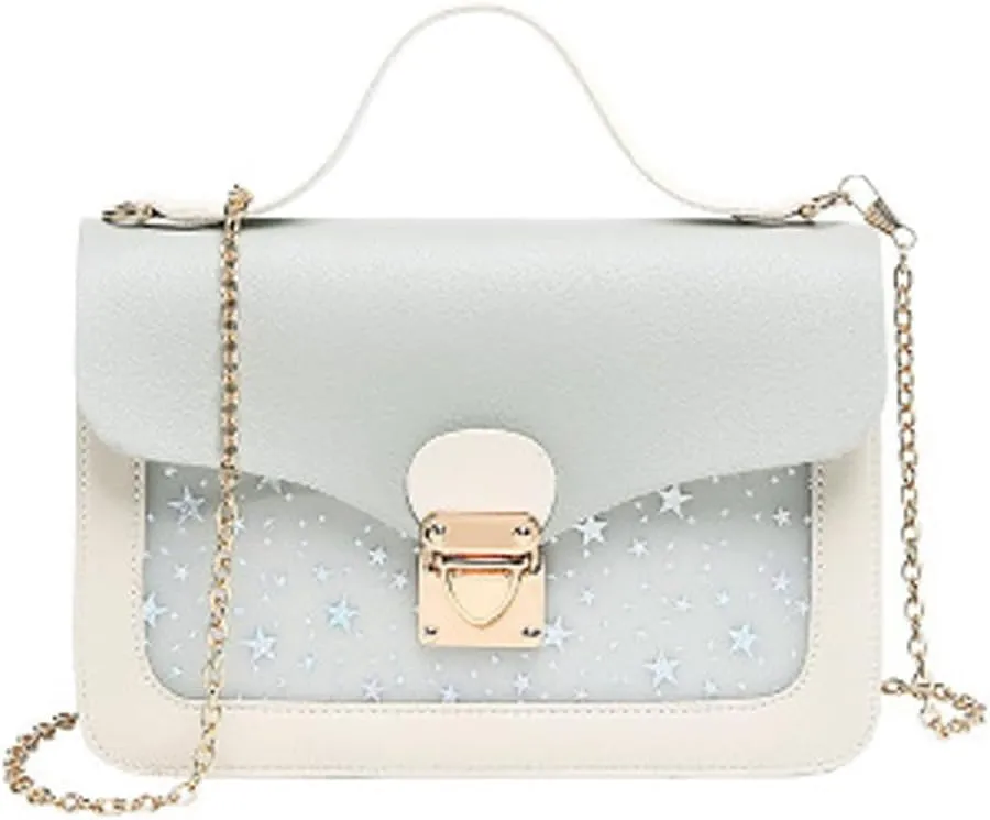 Small Crossbody Purse for Women Chain Shoulder Handbag Mini Cute Cross Body Bag with Detachable Chain Strap