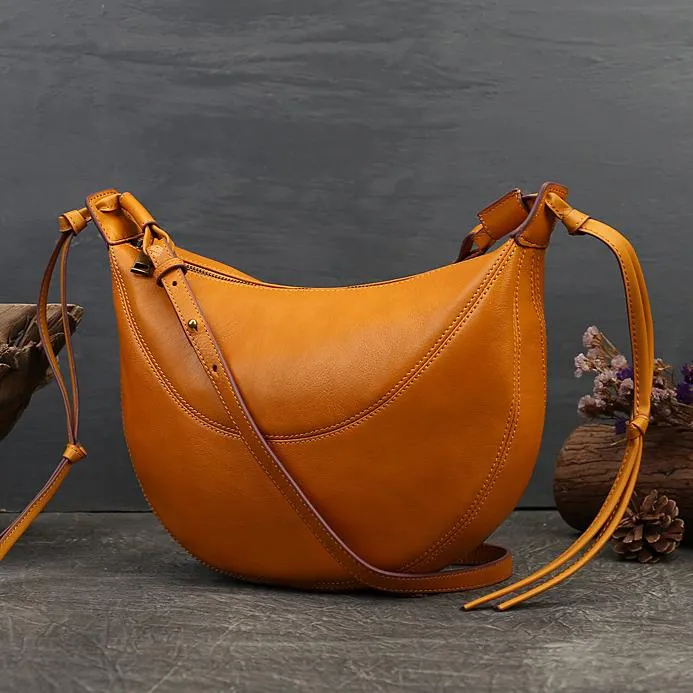 Small Hobo Bag Leather Hobo Crossbody Women's Leather Hobo Bags