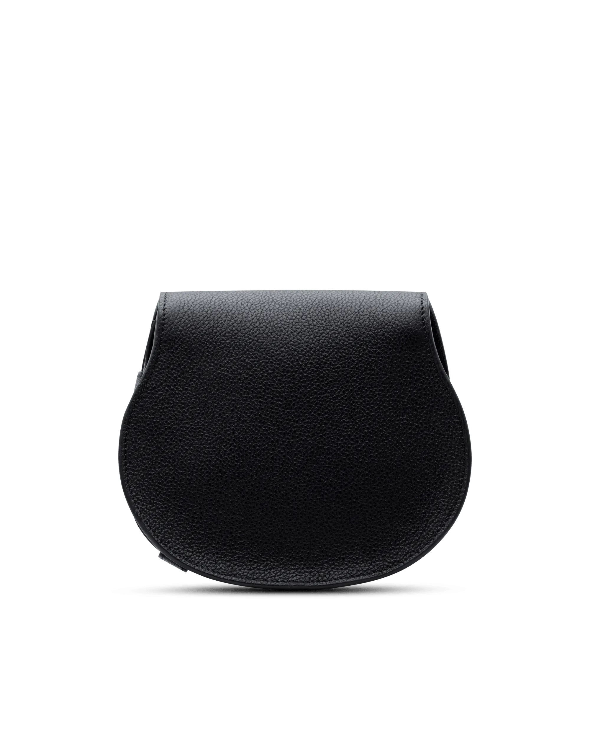 Small Marcie Grained Leather Saddle Bag
