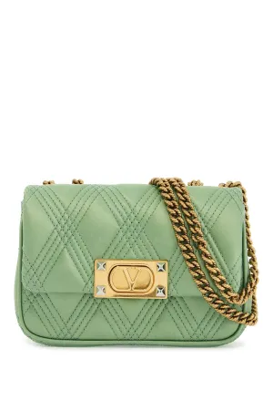 small quilted green silk shoulder bag with chain 6W2B0R08DZR FELCE