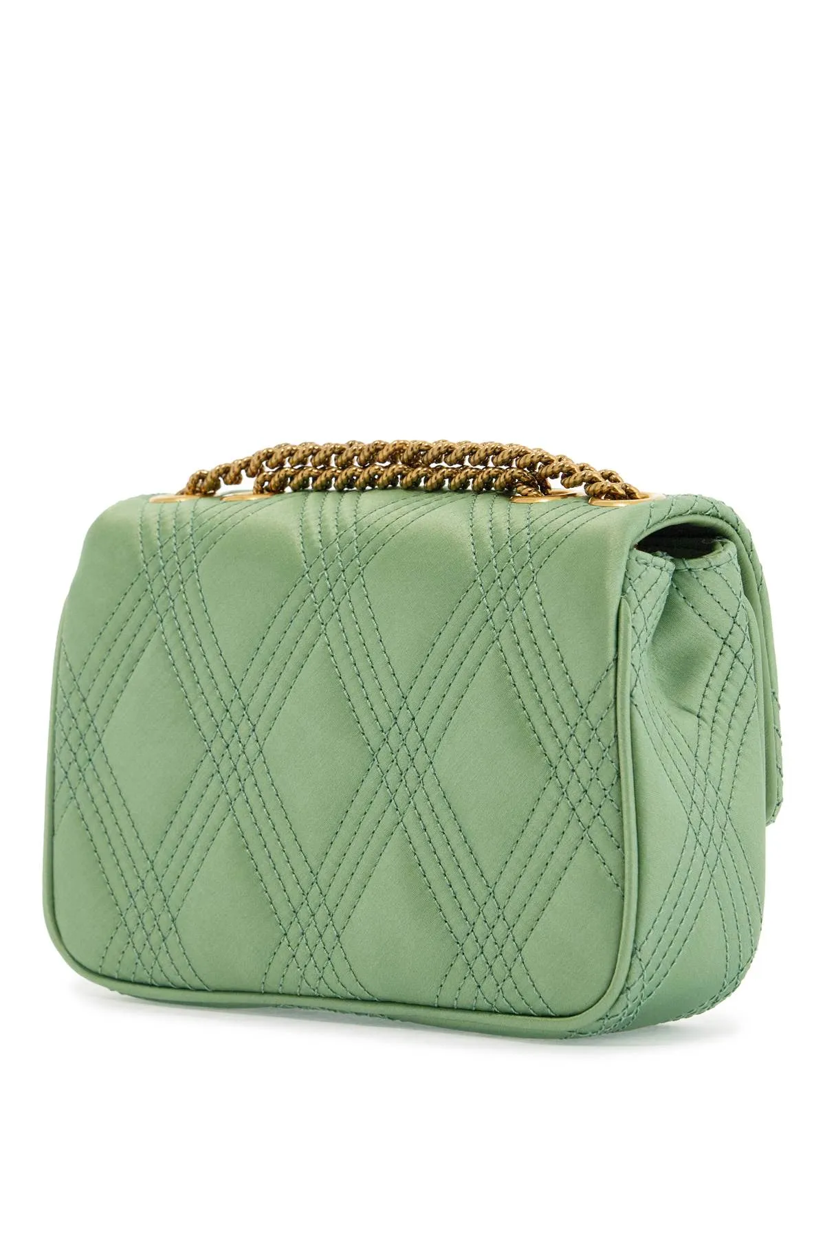 small quilted green silk shoulder bag with chain 6W2B0R08DZR FELCE