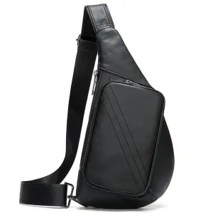 Soft Cowskin Leather Chest Pack Genuine Leather Crossbody