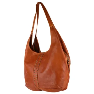 Spaghetti Western Swc184Mtd Hobo Vintage Handmade Drum Dyed Genuine European Cowhide Leather Women Bag Western Handbag Purse
