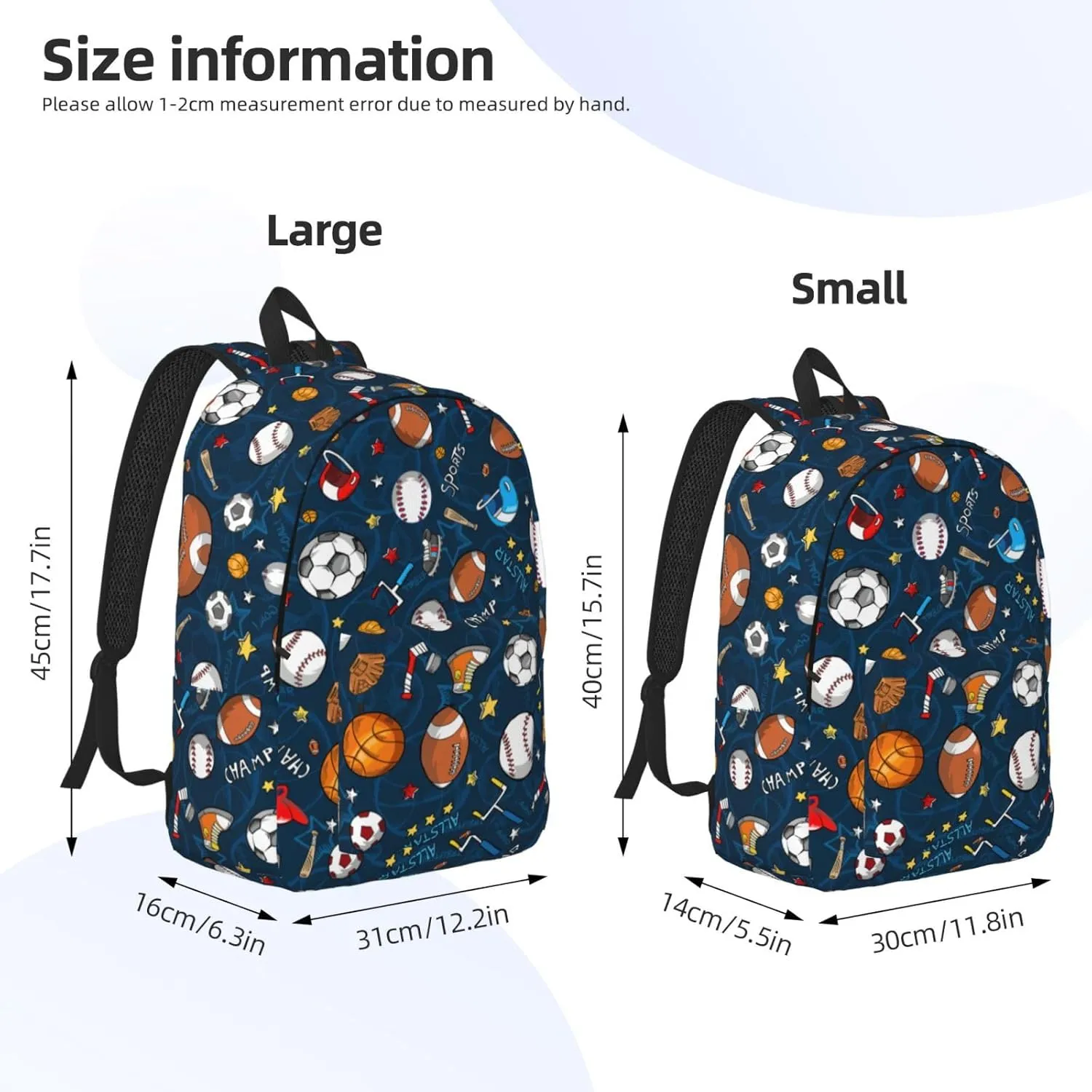 Sports Baseball Game Print Canvas Backpack Women,Mens Travel Casual Daypack Bookbag For Laptop Work Travel Hiking