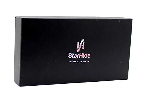 StarHide Womens RFID Protected Embossed Floral Purse Distressed Hunter Leather 5580 (Red)