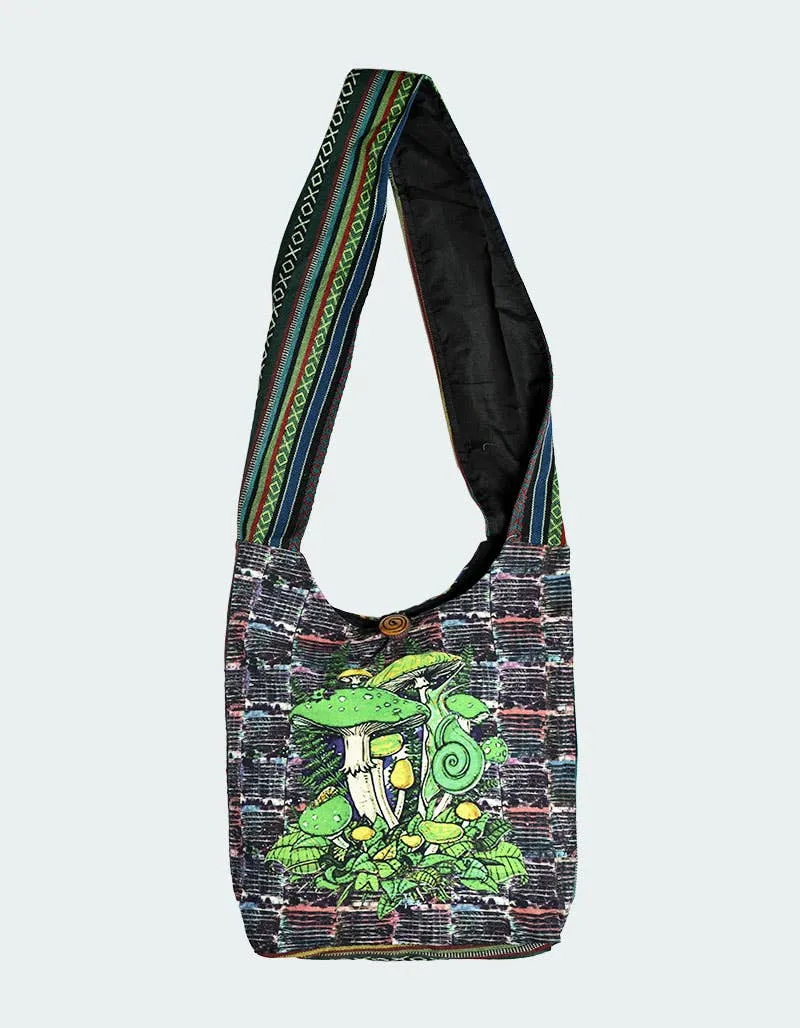 Strawberry Fields Mushroom Crossbody Hobo Bag