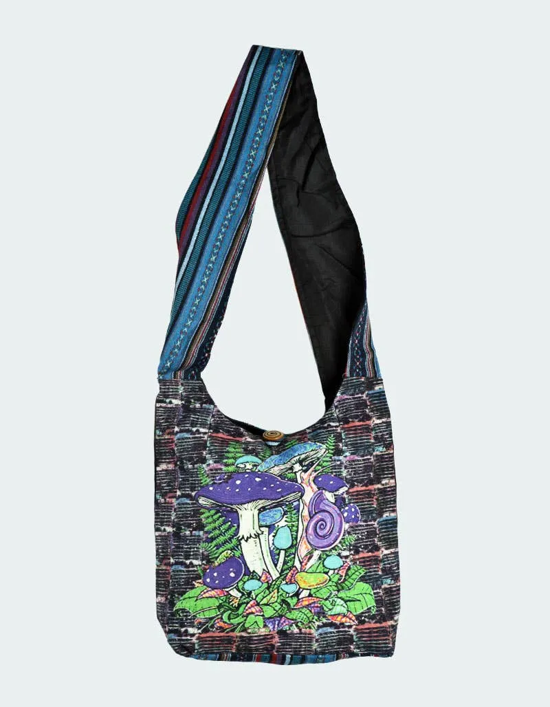 Strawberry Fields Mushroom Crossbody Hobo Bag