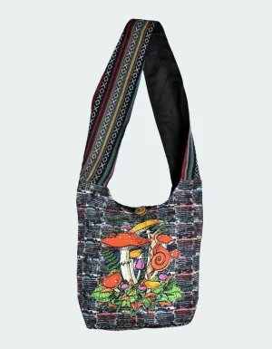 Strawberry Fields Mushroom Crossbody Hobo Bag